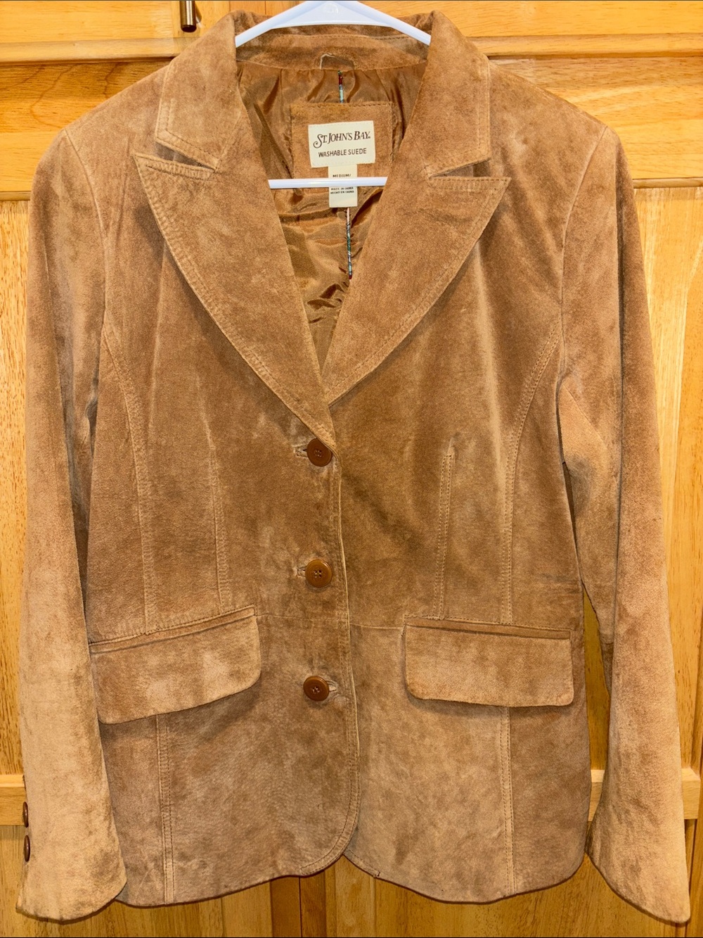 St. John's Bay Women's Brown 100% Suede Blazer Jacket Size M